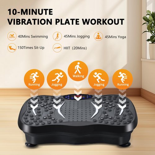 Vibration Plate Exercise Machine Lymphatic Drainage, Whole Body Workout Vibration Plate for Weight Loss,Vibrating Plate Exercise Machine Fitness Platform for Shaping,MAX Weight 330lbs.