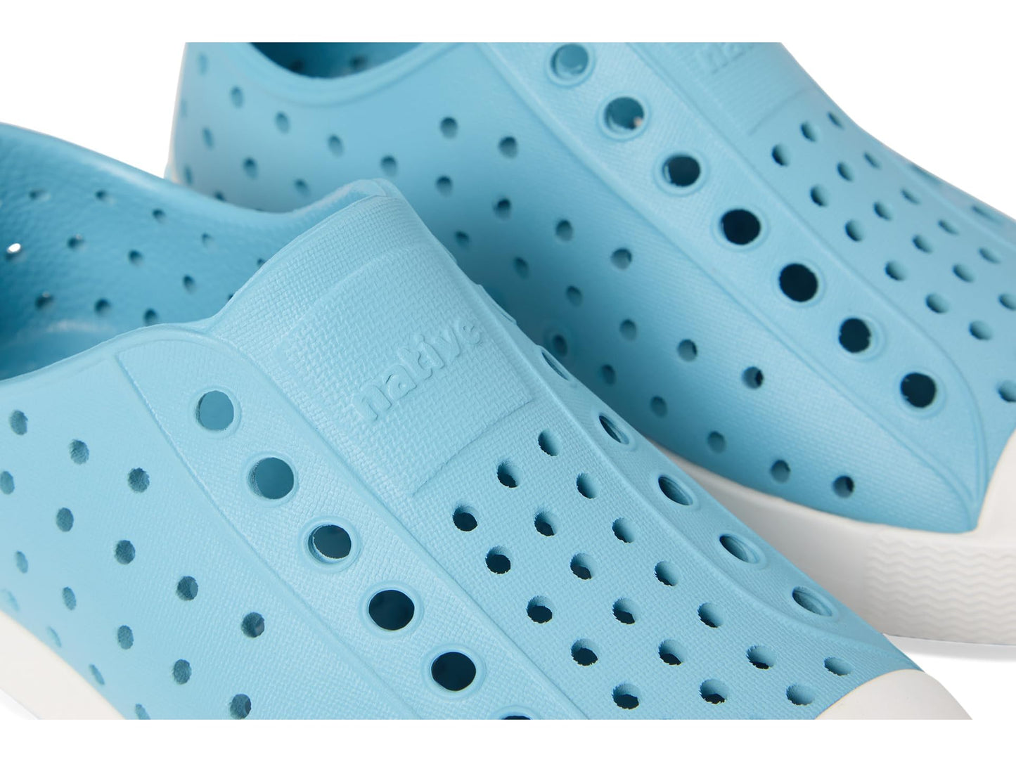 Native Shoes Unisex-Kids Jefferson Sneakers, Flux Blue/Shell White, 3 Little Kid