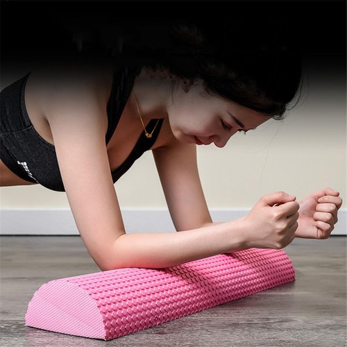 High Density Half Round Foam Roller Support,Physical Muscle Restoration,Full Body Athletic Massager for Back Stretching,Yoga Pilates Fitness Equipment with Massage Floating Point