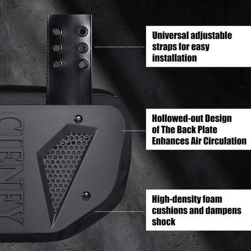 Cienfy Football Back Plate for High-Impact Protection, Universal Football Backplate for Shoulder Pads, for Youth and Adult (Black, Youth)