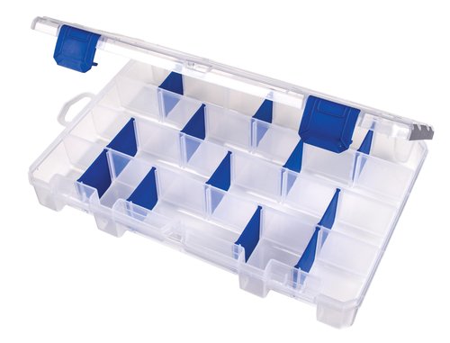 Flambeau Outdoors 4007 Fishing - Includes 12 Dividers, 24 Compartments, Clear Fishing Lure Organizer, Tuff Tainer with Zerust Anti-Rust Dividers