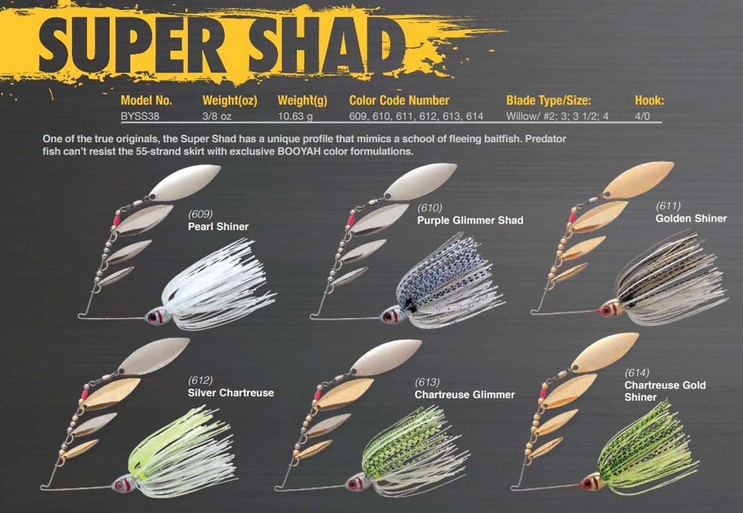 BOOYAH Super Shad - Purple Glimmer Shad