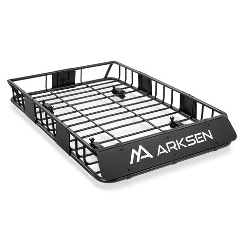 ARKSEN 54 x 34 x 6 Inch Universal Roof Rack with Extension, 150 LBS Heavy Duty Capacity Rooftop Cargo Basket for SUV, Truck, RV, Pickup