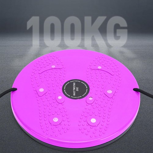Ab Twister Board for Exercise Waist Twisting Disc with 8 Magnets Fitness Twister with Handles Trims Waist Arms Hips and Thighs（Purple)