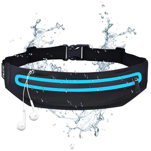 Running Belt Fanny Pack, Running Waist Pack for Women & Men USA Patented Hands-Free Reflective Runner Pouch Belt Fitness Workout Bag No-Bounce Adjustable Sport Travel Fanny Pack Cell