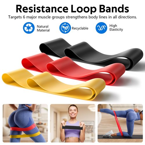 7 in1 Foam Roller Set for Deep Tissue Muscle Massager - High Density Back Roller, Muscle Roller Stick, Resistance Bands, Foot Massage Ball, Stretching Strap for Exercise, Whole Body Physical Therapy