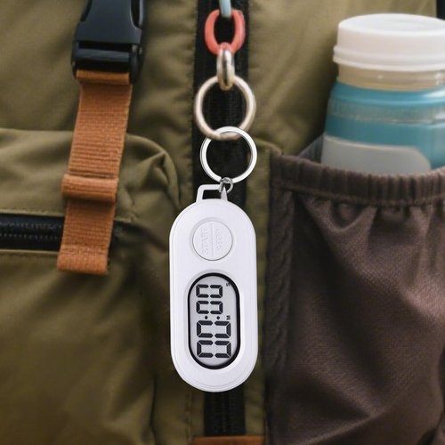Stop Timer Portable Sports Stop Watch Key Chain Digital Countdown Clock LCD Screen Digital Clock Accessories for Cooking, Training, Shower, Studying