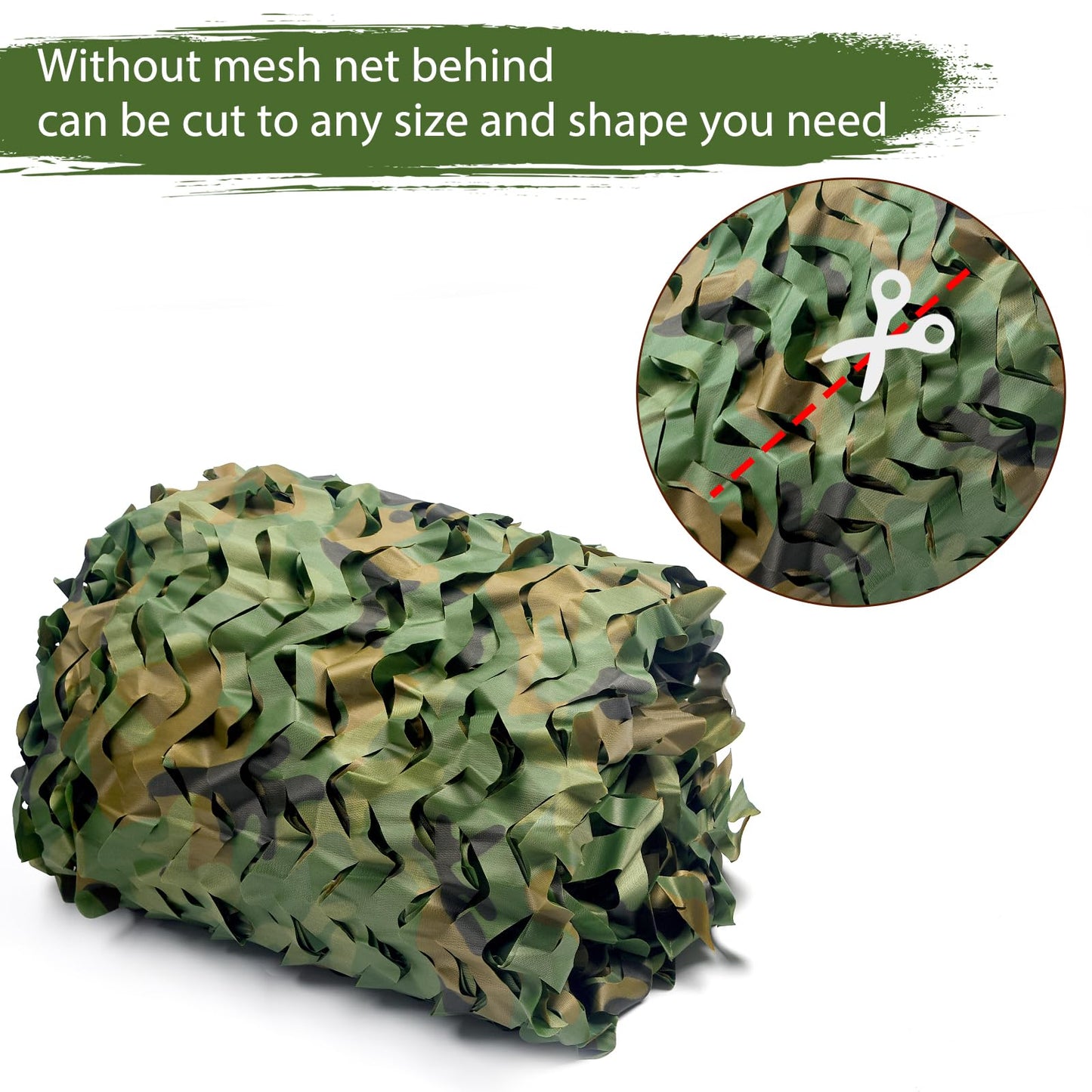 Yeacool Camo Netting Camouflage Netting Camo Blind Army Net Sunshade Mesh for Hunting Military Decorations Party Shooting (Woodland Camo, 16.4ftx4.9ft, 5m*1.5m)