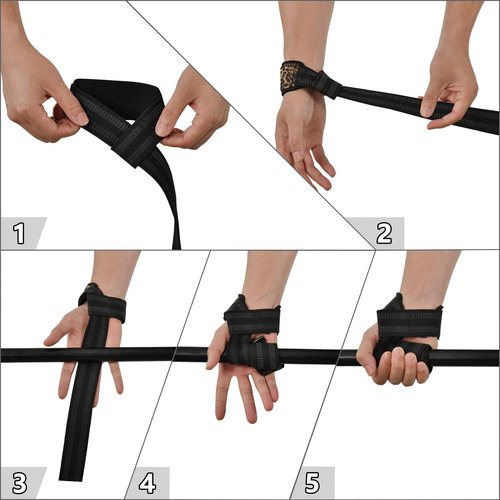Nander Fashion Leopard Print Wrist Straps for Weightlifting,Lifting Straps with Neoprene Cushioned Wrist Padded and Anti-Skid Silicone for Strength Training,Bodybuilding,Deadlifting