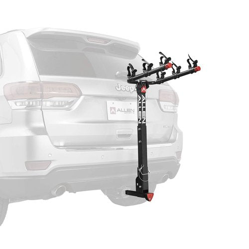 Allen Sports Deluxe Locking Quick Release 3-Bike Carrier for 2 in. & 1 4 in. Hitch, Model 532QR, Black