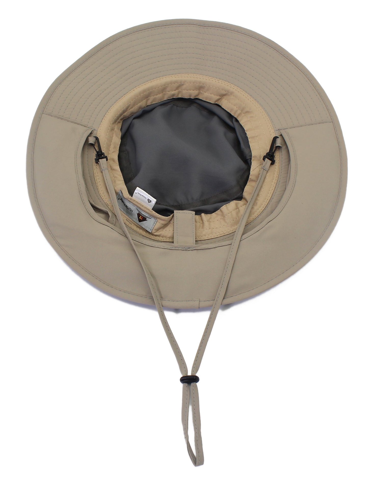 Home Prefer Unisex UPF50+ UV Protection Sun Hat with Neck Flap Wide Brim Fishing Hat for Mens Womens Outdoor Gray Brim