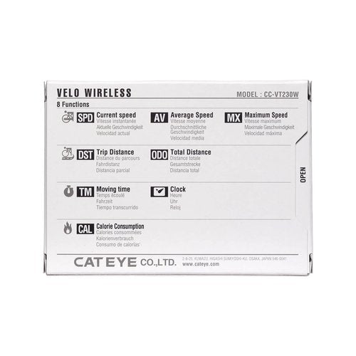 CATEYE Velo Wireless Bike Computer – Analog Wireless Cyclocomputer, Speedometer & Odometer, Calorie Tracking, Zip-Tie Mount, Auto Start/Stop, Programmable Odometer, Easy Setup for All Bikes