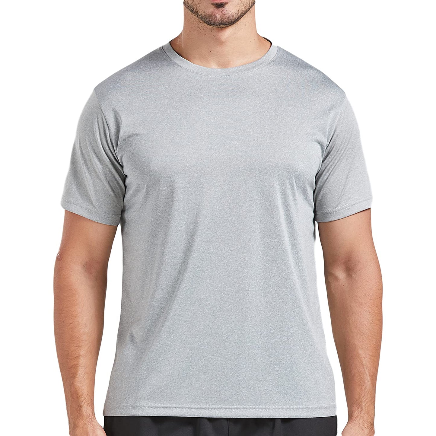 5 Pack Men's Dry Fit T Shirts Athletic Running Gym Workout Short Sleeve Tee Shirts for Men (US, Alpha, Large, Regular, Regular, Set 4)