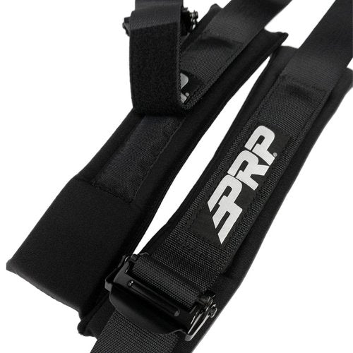 PRP Seats 5 Point Cam-Lock Harness - Quick Release Cam-Lock Harness with EZ Adjusters, Removable Pads, Bolt-In Tabs - for UTV, RZR, CanAm (Black)