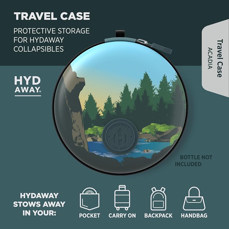 Acadia 5in Travel Protective Case for HYDAWAY Collapsible Drinkware - TSA-Friendly
