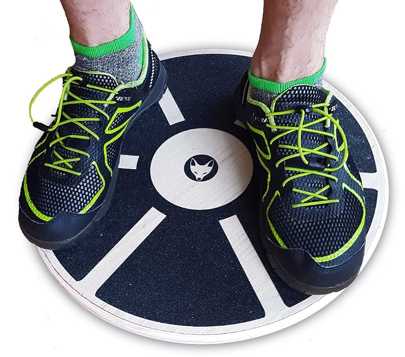 Natural Wood 16" Wobble Board with Carry Bag — Balance Trainer for Home, Gym or Office