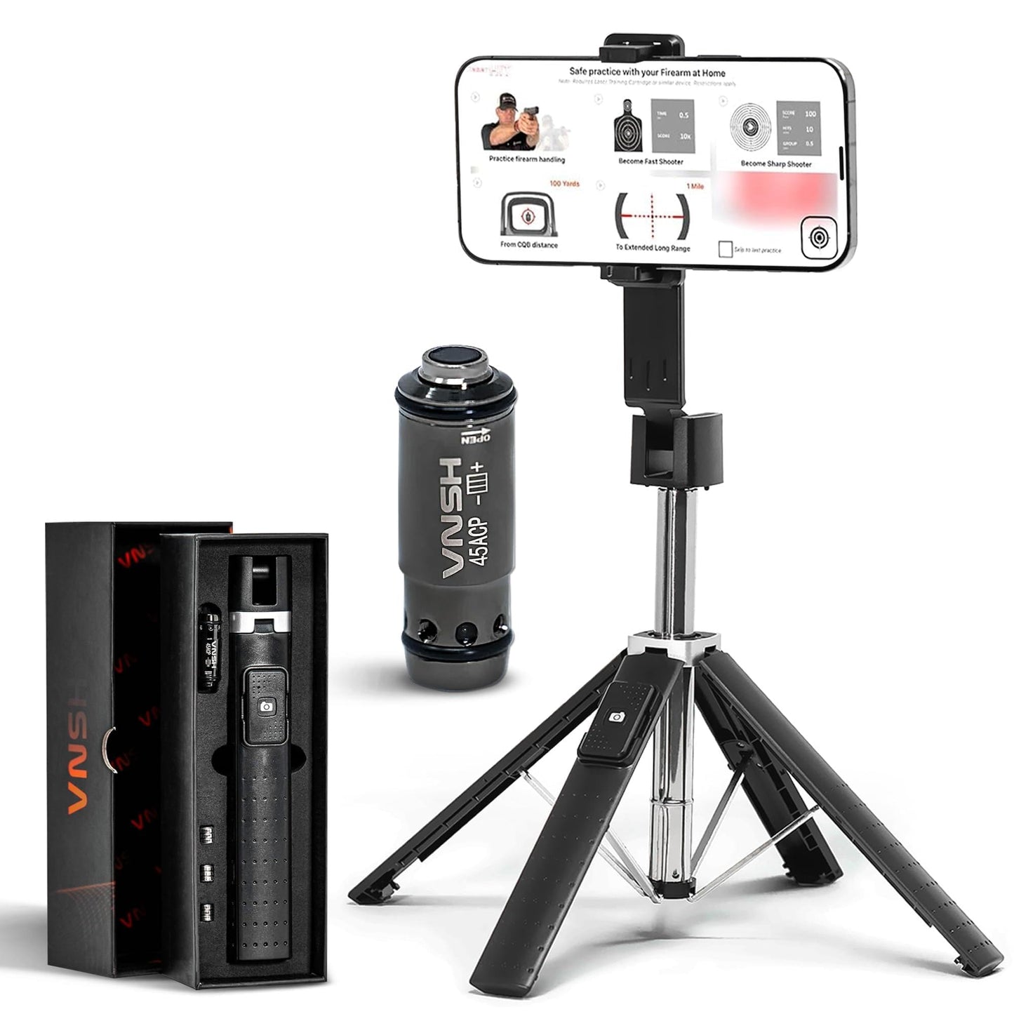 VNSH - Laser Strike Training System | Dry Fire Laser Training | Laser Training Cartridge | High Accuracy | Most Professional | 5 Yards to 100 Yards Range | Caliber Compatibility (.380 ACP)