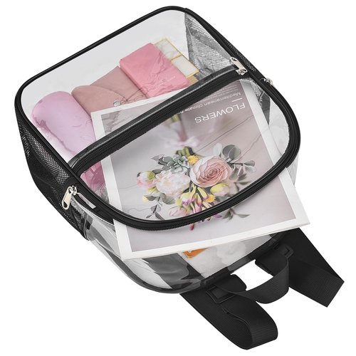Oraben Clear Backpack for Stadium Events Stadium Backpack Waterproof 12x6x12 Clear Bag for Adult Concert Sport Work
