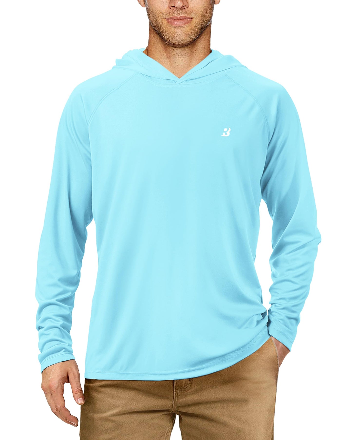 Roadbox UPF 50+ Fishing Shirts for Men Long Sleeve Sun Protection Lightweight Outdoor UV Hiking Shirts