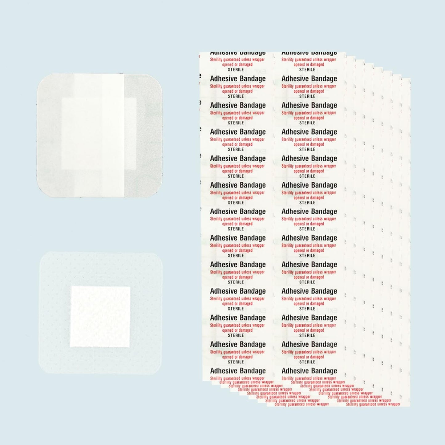 210PCS Waterproof Square Adhesive Bandages for Small Incisions Wound Care Flexible Bandages for First Aid and Hides Skin Spots(38mm,Transparent Color)
