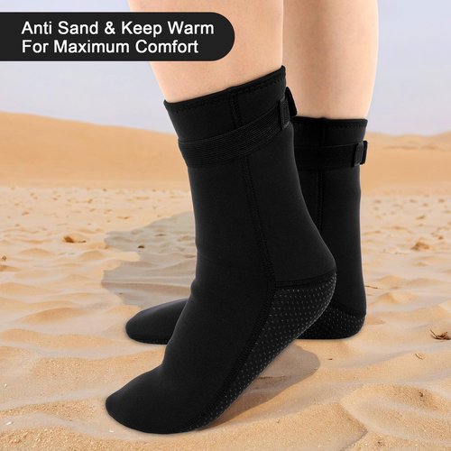 JIEYAO Neoprene Water Socks 3mm, Swimming Diving Socks Water Sports Fin Boot Sock Neoprene Surf Booties Dive Boots for Snorkeling Beach Volleyball