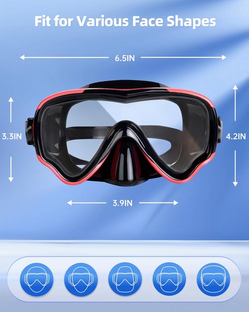 VegoVia Adult Swim Goggles with Nose Cover for Women Men, HD Clear Wide View Pool Water Nose Waterproof Shower Goggles Swimming Adult Diving Scuba Youth Mask Pool Underwater Beach Ocean Open Water