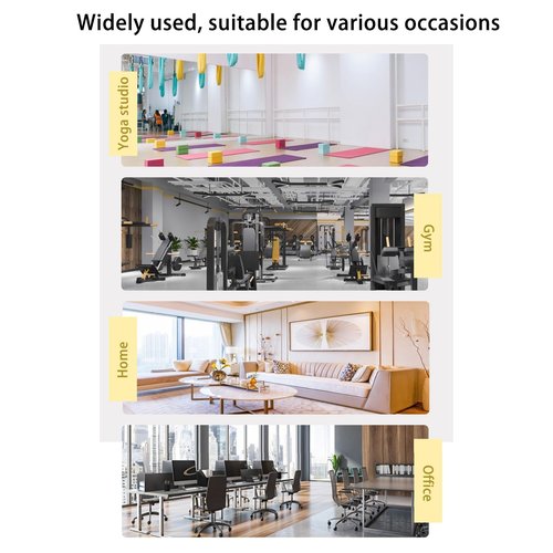 9-Layer Wooden Foam Roller Storage Rack Large Wall Mounted Yoga Mat Holder Gym Organization Shelf Home Gym Studio Yoga Display Holder for Yoga Studio, gym, Home, School
