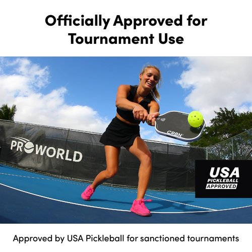 CRBN C40 Pickleball Balls 6 Pack - Outdoor Pickleball Balls - Built for Durability & Precision - Roto-Molded 1-Piece Design