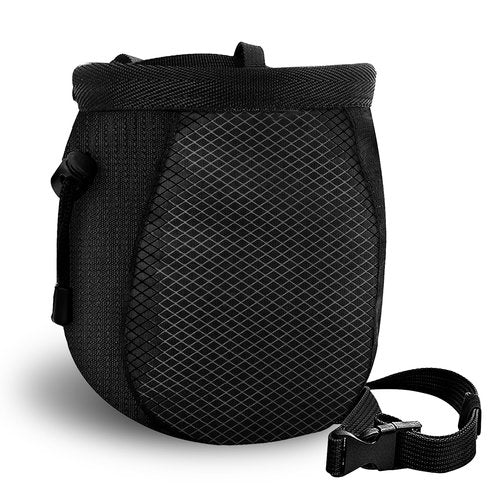 YERGOFE Climbing Chalk Bag - Adjustable Black Chalk Bag for Rock Climbing Equipment, Black