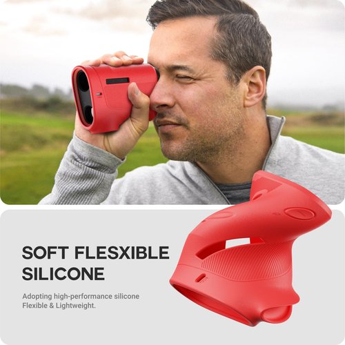 TUSITA Silicone Case Compatible with Garmin Approach Z30 Laser Golf Rangefinder Accessories Compatible with AirTag, Red