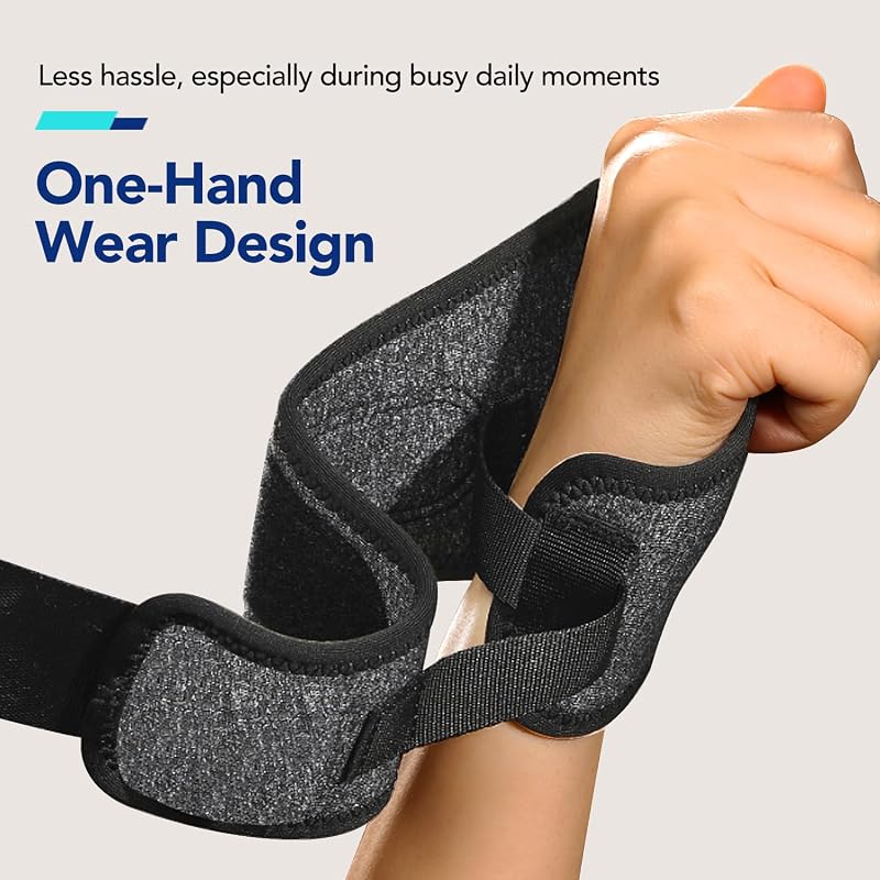 Black Variation: Carpal Tunnel Wrist Brace with Soft Thumb Opening - All-Day Support