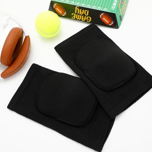 Anti Slip Sponge Anti Slip Sponge 1 Pair Tandem Volleyball Elbow Pads, Black Middle, Breathable Arm Protector for Sports & Fitness, Comfortable Elastic Support for Men, Women, and Kids