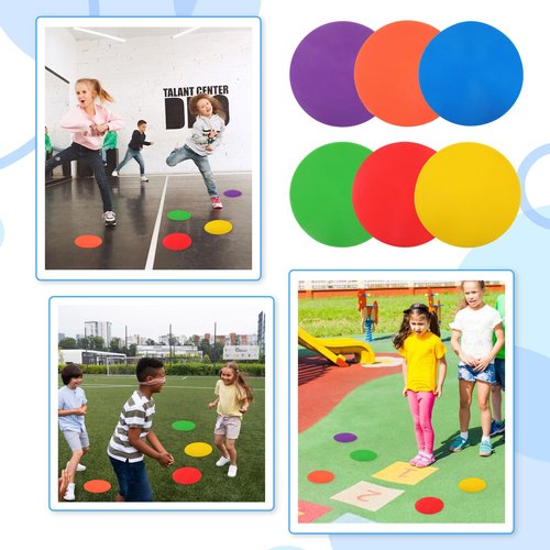 MAQUITA 18 Pcs 9inch Spot Markers Flat Field Cones,Non Slip Spot Floor Dots for Soccer Basketball Baseball Sports Speed Agility Training