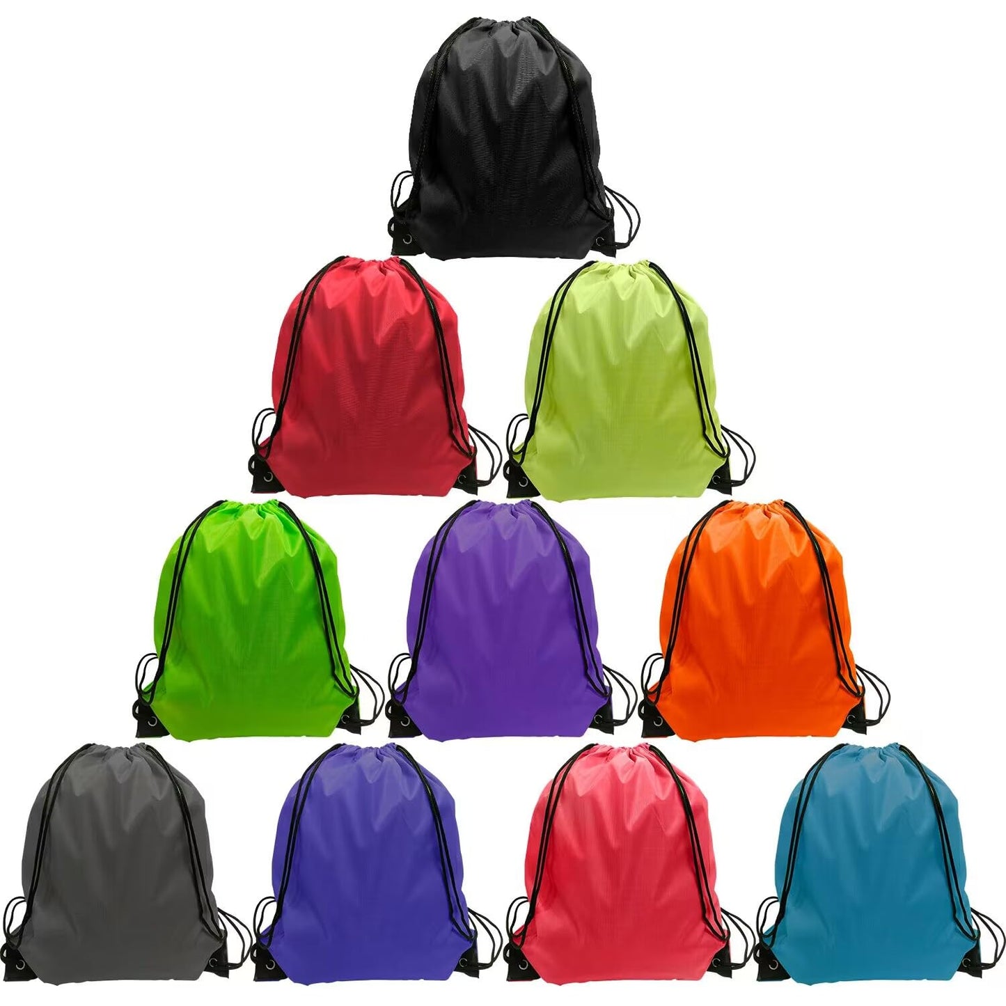 GoodtoU Drawstring Backpack 30 Pcs Draw String Sport Bag Bulk Gym Sack Drawstring Bag 10 Colors
