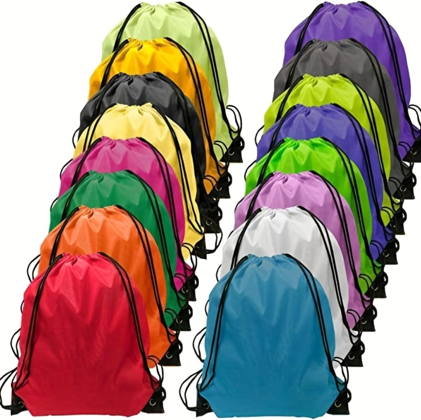 1PC Vibrant Nylon Drawstring Backpack - Good Lightweight and Durable Companion for Outdoor Sport,Travel, Skyblue