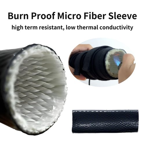 NITIIKA 6 inch Suppressor Cover with Burn Proof Micro Fiber Sleeve, Heat Resistant Inner Fiberglass & Silicon Lining Suppressor Wrap, Flame-Retardant Cover Protective Sleeve for Suppressor