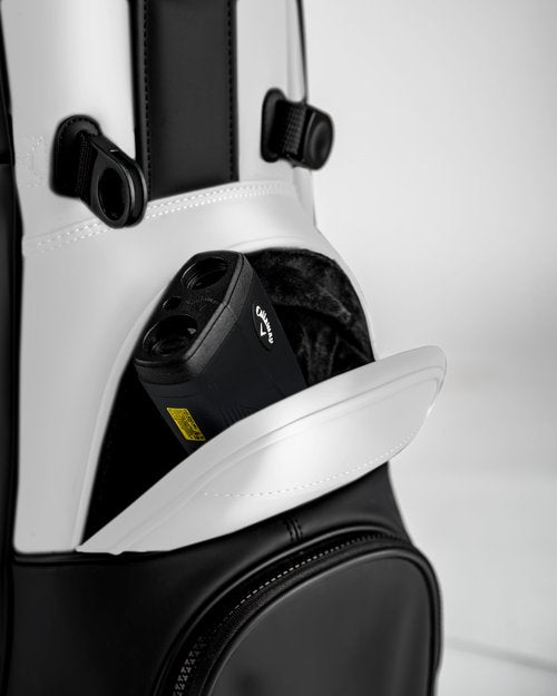 Pins & Aces Player Preferred Golf Bag - Premium Design, Lightweight Golf Bag with Stand - Velvet-Lined 5-Way Club Divider System (Domino)