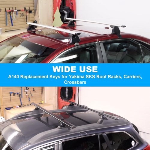 A140 SKS roof Rack Key,Yakima Replacement Key,Replacement Keys for Yakima SKS Ski,Carrier Racks,Cargo Box,Roof Racks and Crossbars with Code Series A140[2 Pack]