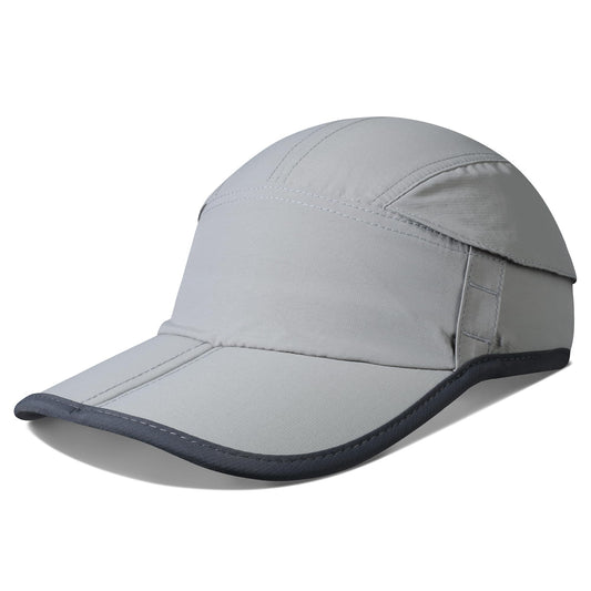 GADIEMKENSD Quick Drying Baseball Cap with Breathable Mesh, UPF50+ Sun Protection Running Cap for Men, Cooling Dri Fit Hat, Foldable Sports Hat for Hiking Gym Workout Golf Light Grey