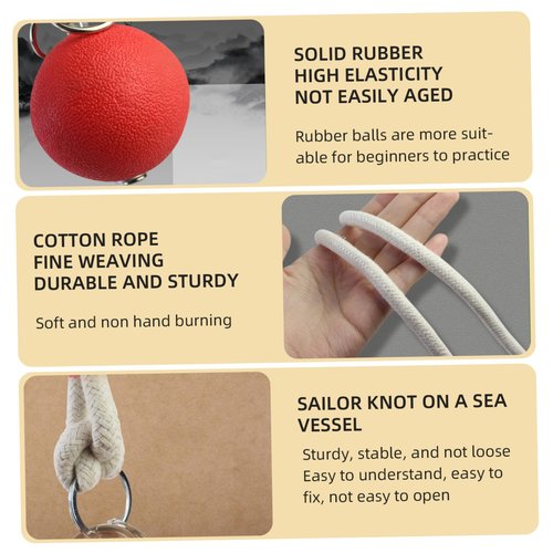 Rope Meteor Hammer Exercise Ball Rubber Meteor Hammer Chinese Kungfu Traditional Martial Arts Equipment,Rubber Weight Throw Exercise Ball With Rope Soft Martial Arts,Martial Arts Training Equipment