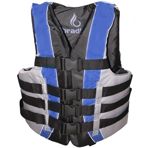 Bradley Life Jackets for Adults | Marine Life Vests for Adults | Coast Guard Approved Flotation for Fishing and Hunting Waterfowl | Wakeboard Close to Shore Ocean Kayak Life Vest Blue 4X/6X