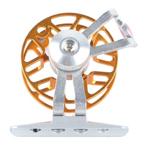 RiToEasysports RightHanded Fishing Reel Aluminum Alloy Ice Fishing Wheel LaborSaving for Fishing Enthusiasts (Red) (Blue) (Gold)