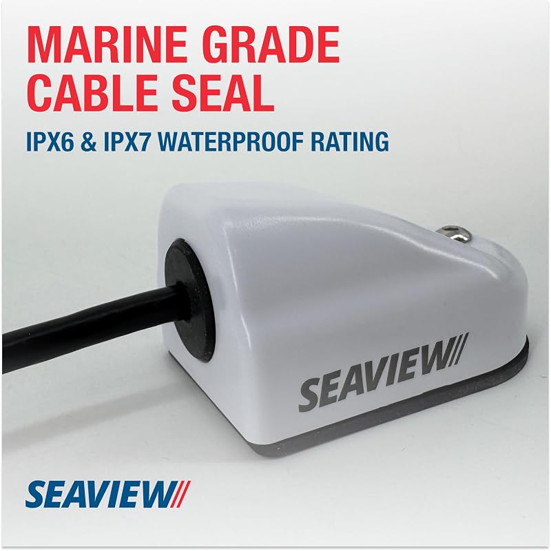 90° Cable Gland Marine Grade Waterproof Cable Seal - White Plastic + Multi Cable (Variation)