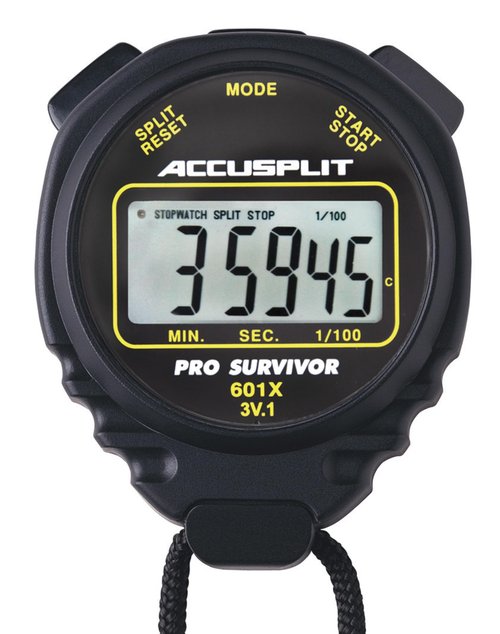ACCUSPLIT Pro Survivor - A601XBK Stopwatch, Clock, Extra Large Display (Black)