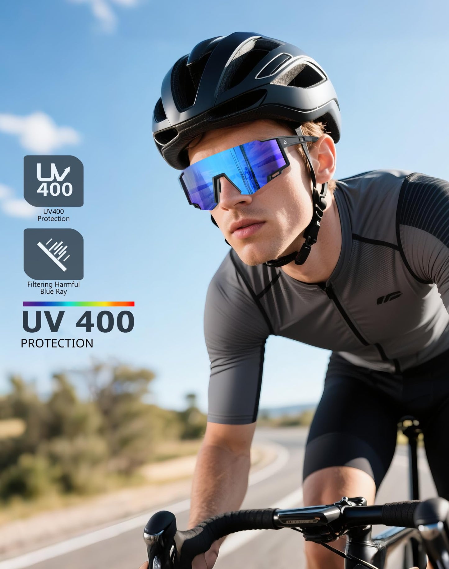 KALIYADI Sunglasses-Men Sports Mens-Sunglasses Women: Running Sun Glasses with UV400 Protection for Cycling Golf Fishing