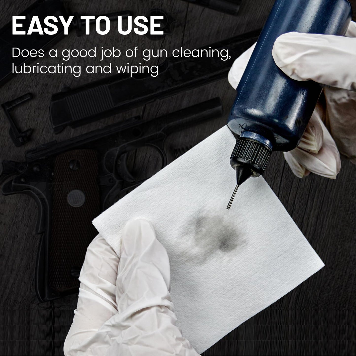 600 PCS 3" Gun Cleaning Patches in Storage Box - Lint Free, Highly Absorbent Nonwoven Cleaning Patches for 12 Gauge to 20 Gauge