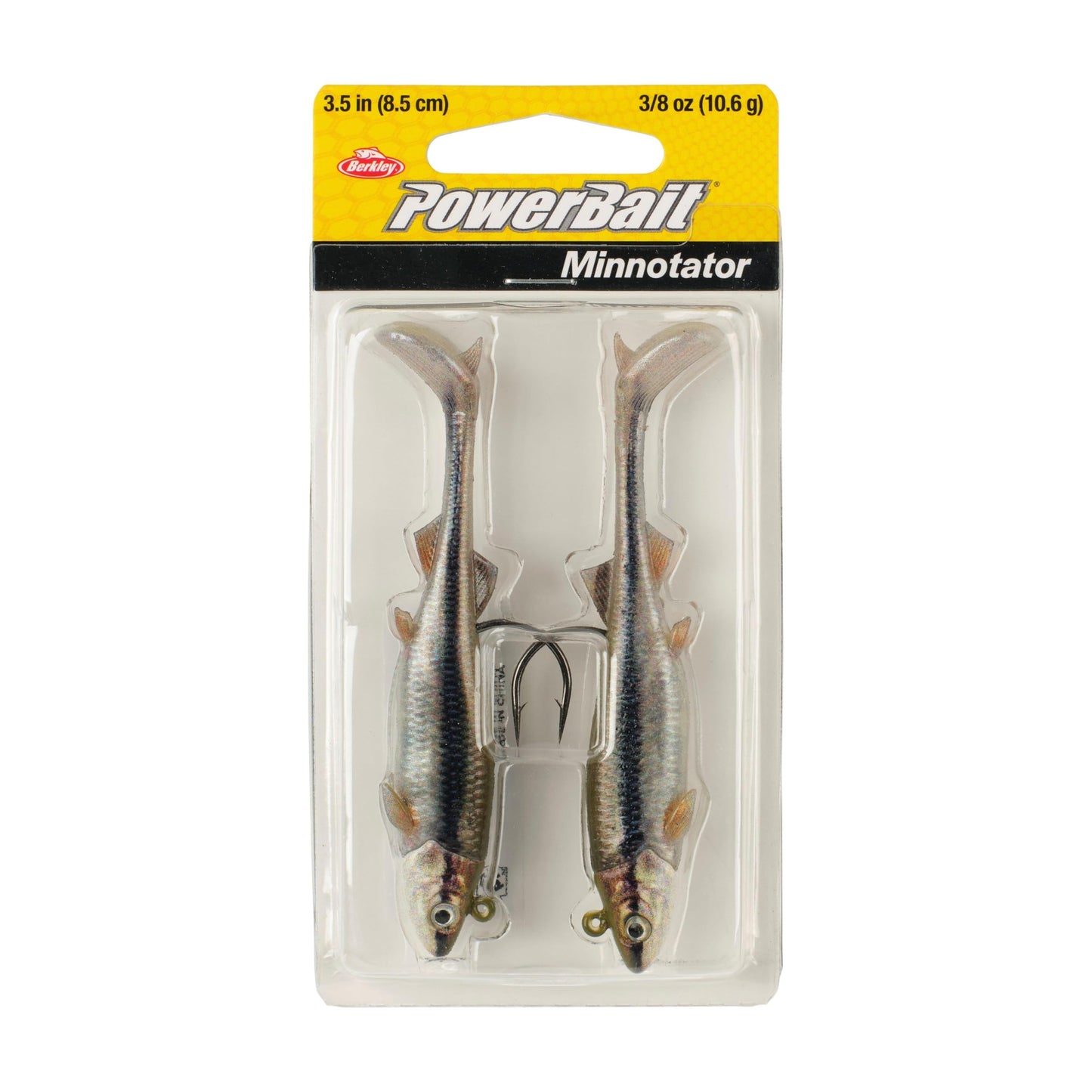 Berkley PowerBait Pre-Rigged Minnotator Fishing Bait, HD Blacknose Shiner, 3.5 in, Irresistible Scent & Flavor, Realistic Profile, Ready-to-Fish, Ideal for Bass, Crappie, Pike and More