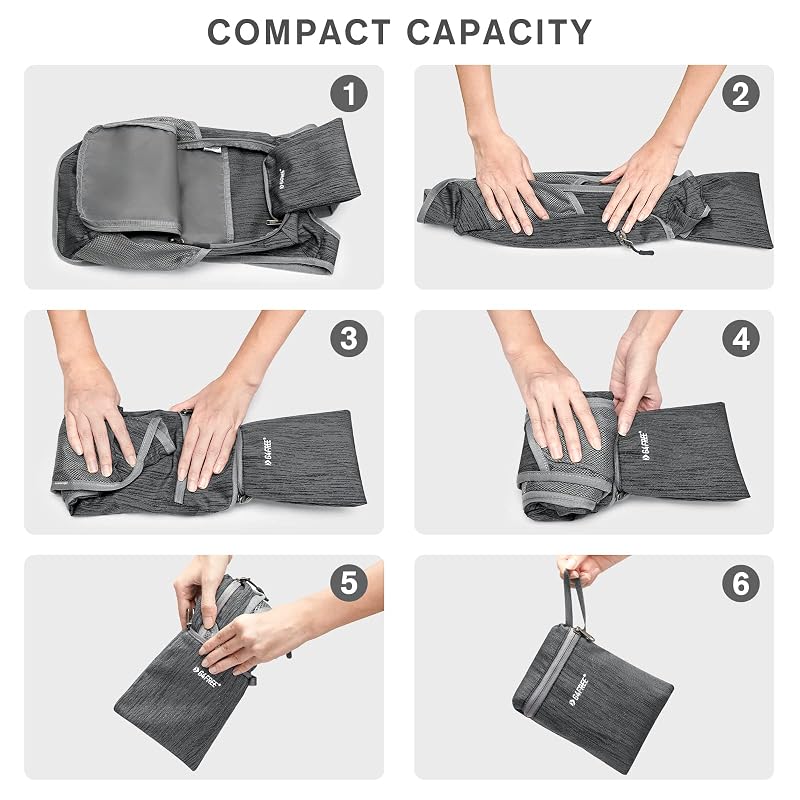 G4Free 10L/15L Foldable Hiking Backpack - Black 15L Variation