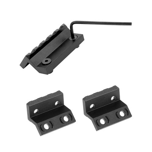 LEGEED 45 Degree Offset Mount, 3 4 Slots fit for Mlock Single Picatinny Rail (3 Pack)