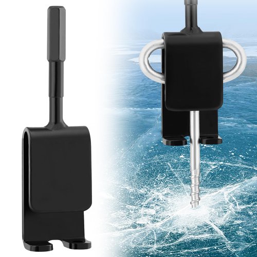 MADHOLLY Universal Ice Anchor Tool- Ice Anchor Power Drill Adapter Ice House Anchors for Ice Insert Sewing- Ice Shanty Anchors for Ice Fishing Shelter Tent, for Dad Gifts Ice Fishing Enthusiast